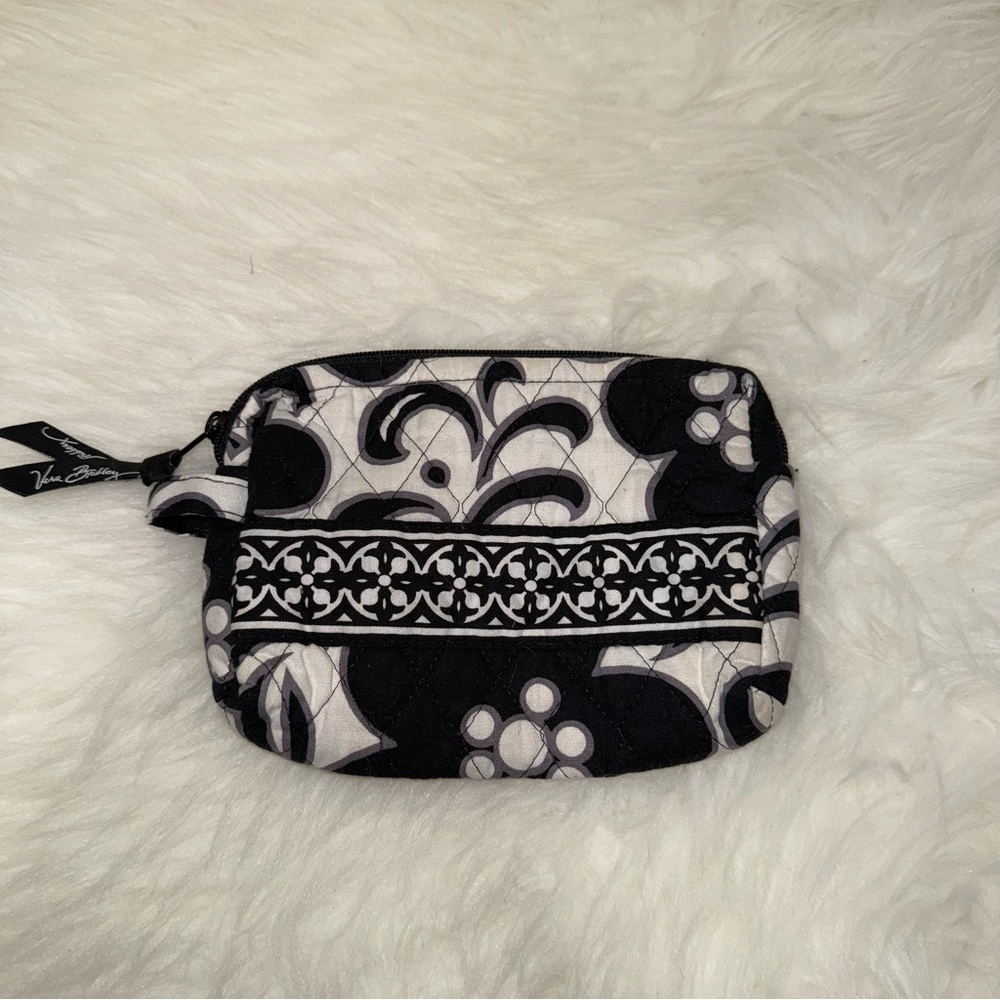 Vera Bradley Black and White Floral Cosmetic Bag